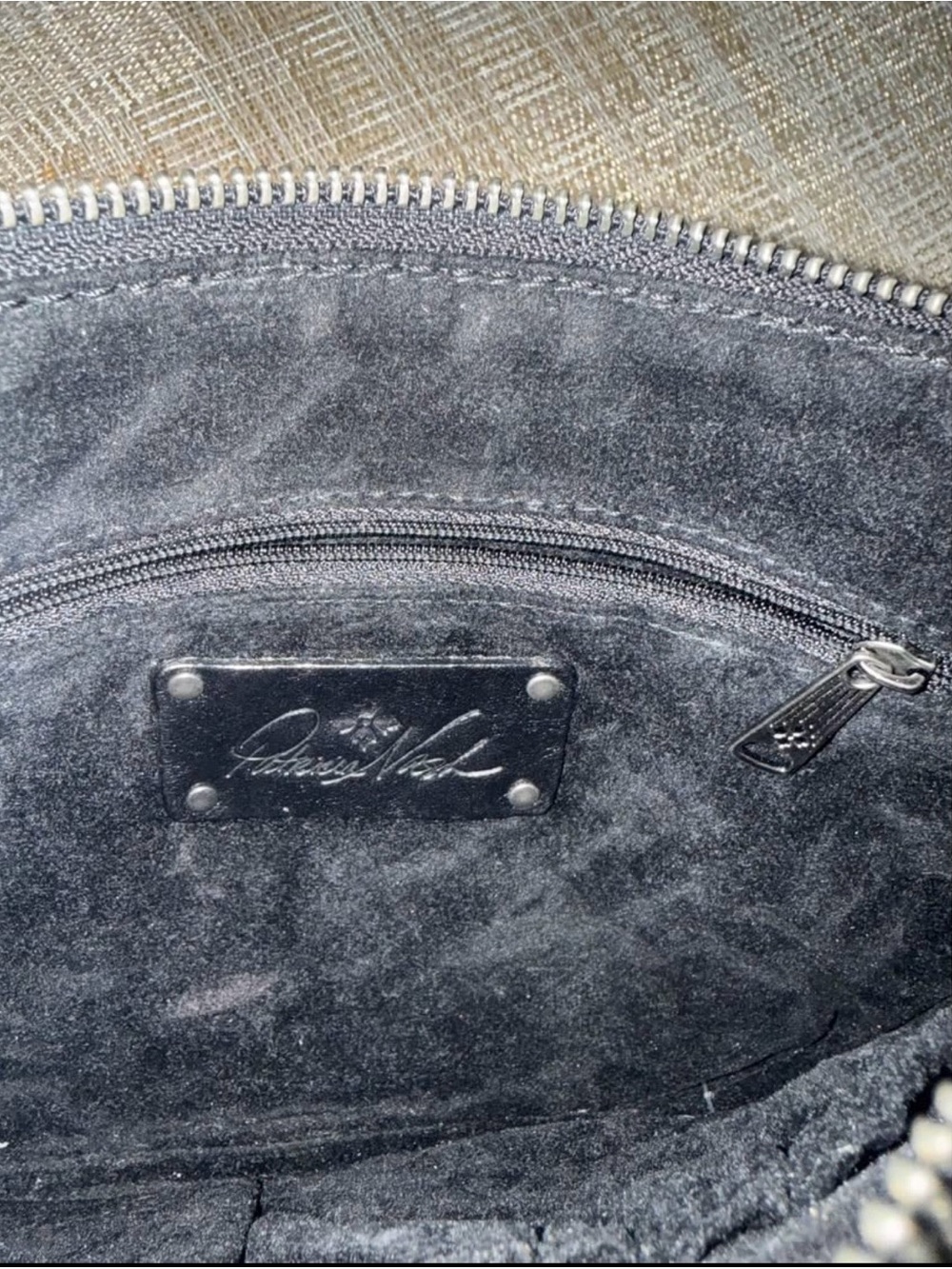 Patricia Nash-Embossed Floral Leather Wristlet Clutch - Black - Picture 4 of 7